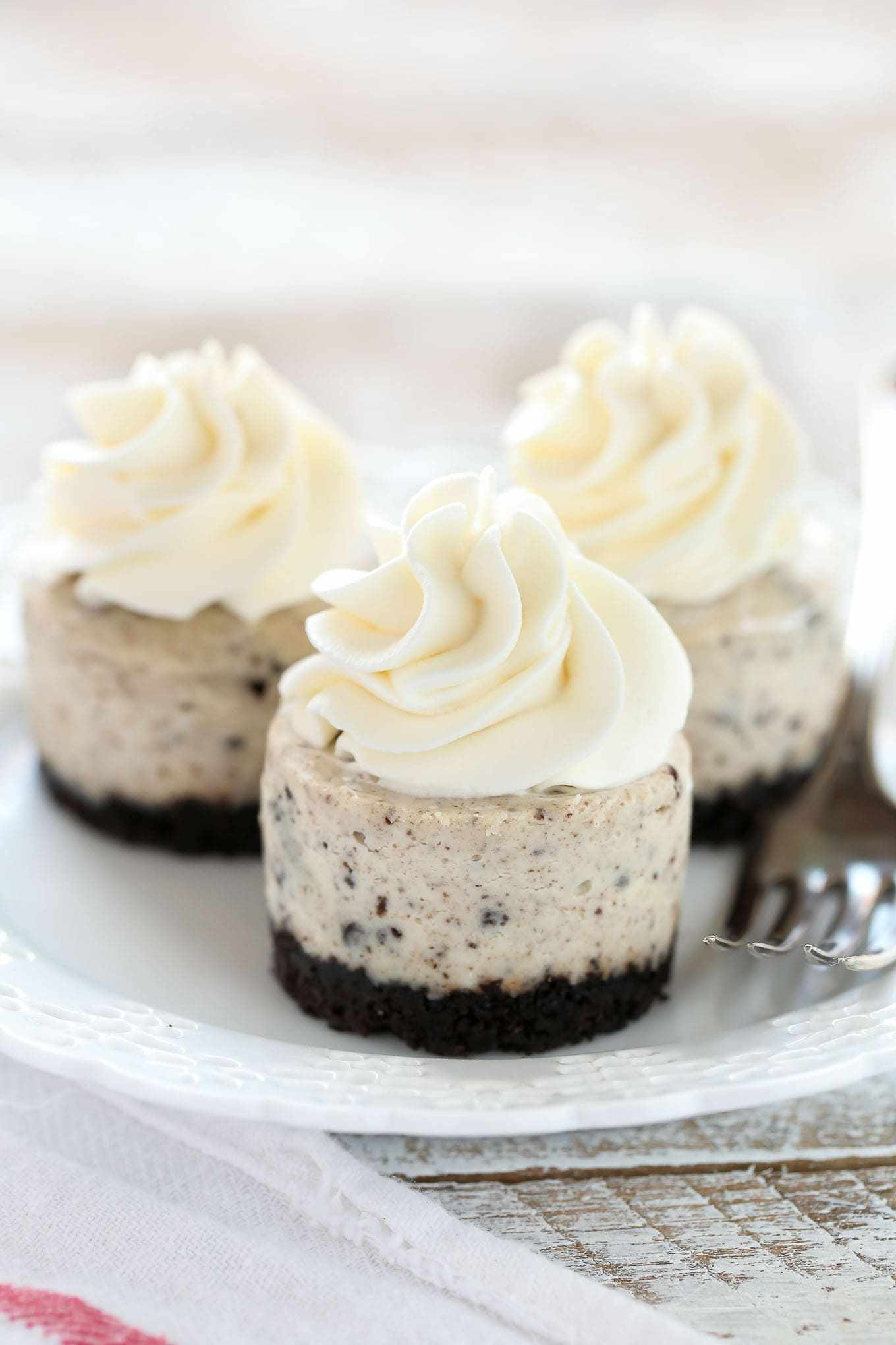 Desserts For One
 Mini Oreo Cheesecakes