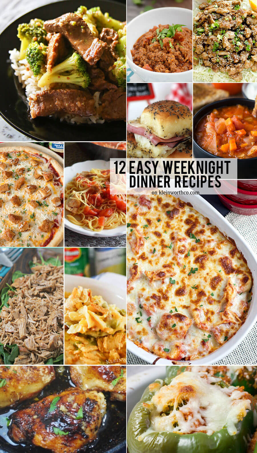 Dinner Ideas Pinterest
 12 Easy Weeknight Dinner Recipes Kleinworth & Co