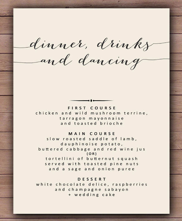 Dinner Menu Template
 30 Dinner Menu Templates PSD Word AI Illustrator