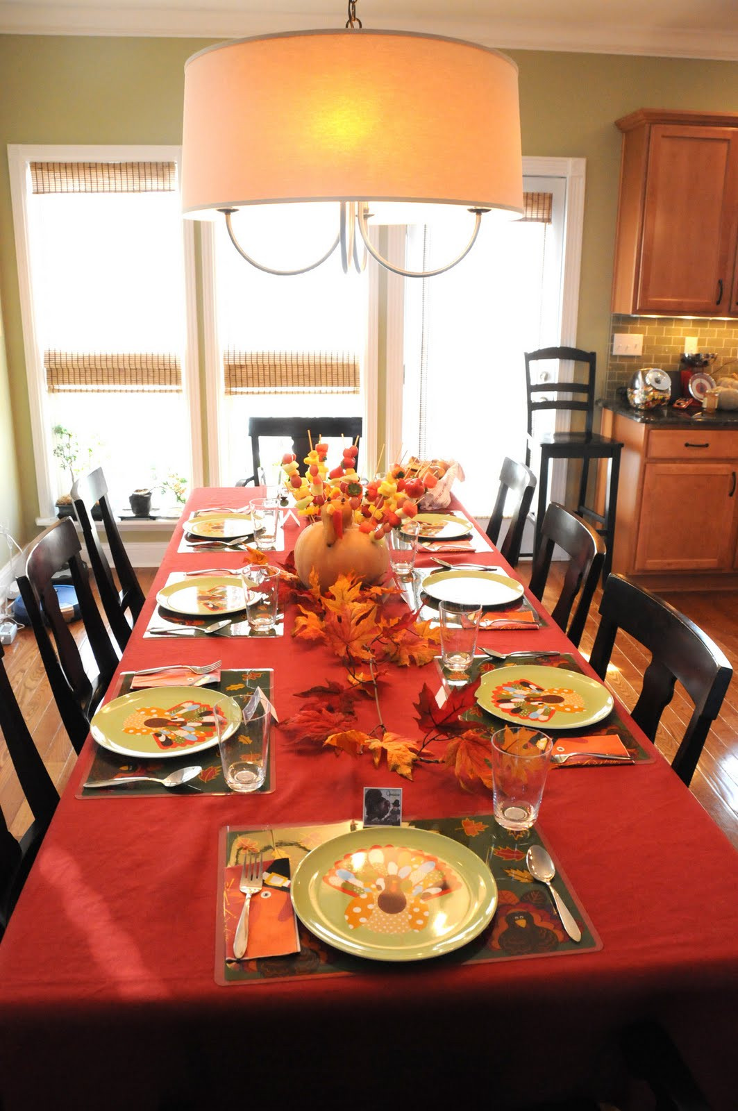 Dinner Table Decorating
 Thanksgiving Decor The Polkadot Chair