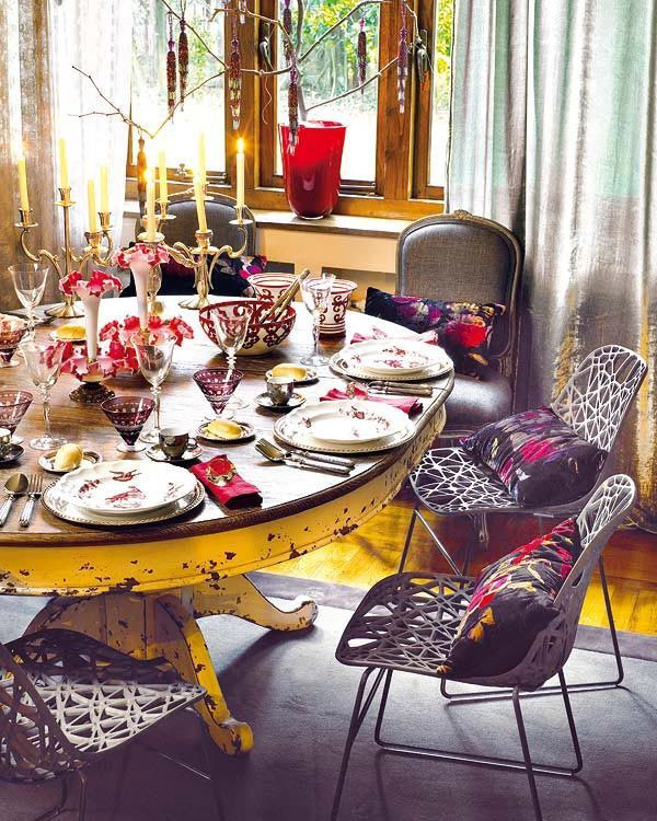 Dinner Table Decorating
 39 Original Boho Chic Dining Room Designs