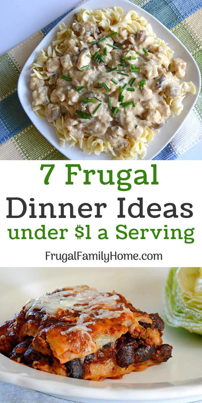 Dinners For One Ideas
 Frugal Dinner Ideas for Under a $1 a Serving