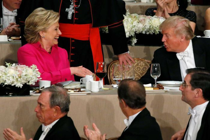 Donald Trump Al Smith Dinner
 Donald Trump and Hillary Clinton trade insults at Al Smith