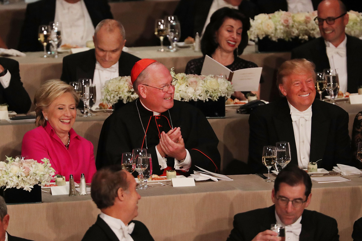Donald Trump Al Smith Dinner
 Trump warned at Al Smith dinner ‘watch your language’