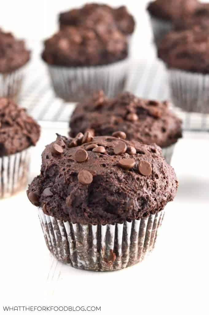 Double Chocolate Chip Muffins
 Bakery Style Double Chocolate Chip Muffins What the Fork