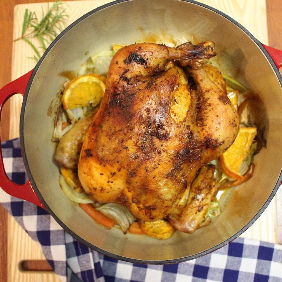 Dutch Oven Whole Chicken
 Dutch Oven Whole Roasted Chicken With Orange Spice Rub