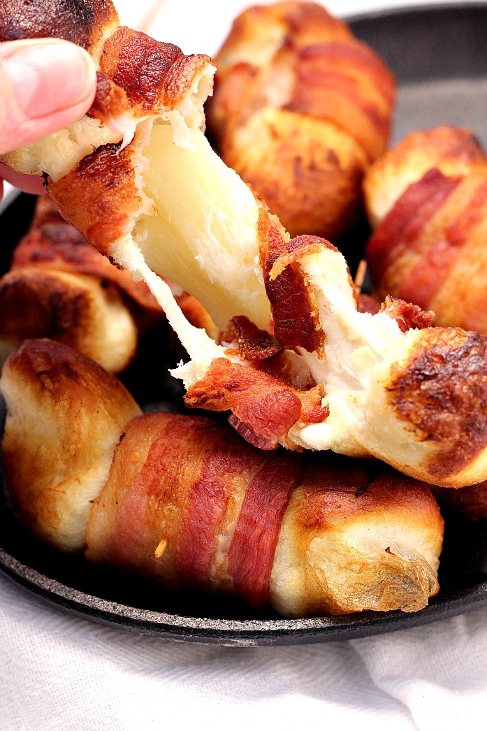 Easy Bacon Recipes Appetizers
 Bacon Wrapped Cheese Bombs Recipe Crunchy Creamy Sweet