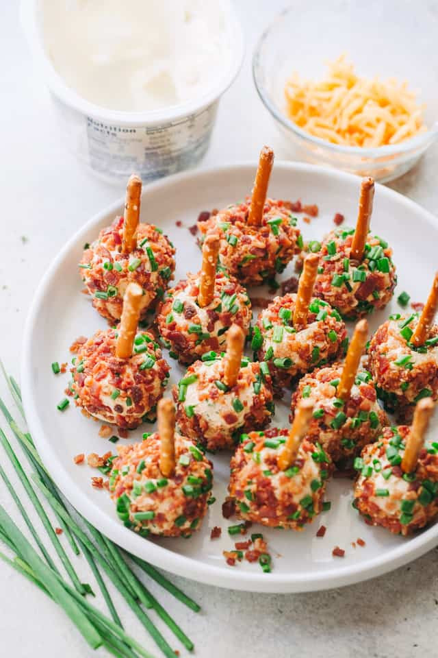 Easy Bacon Recipes Appetizers
 Bacon and Chives Cheese Balls Recipe Easy Game Day or