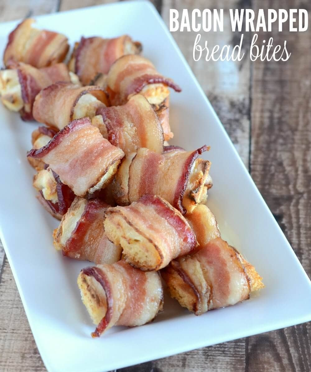 Easy Bacon Recipes Appetizers
 Easy Bacon Wrapped Bread Bite Appetizers Creations by Kara