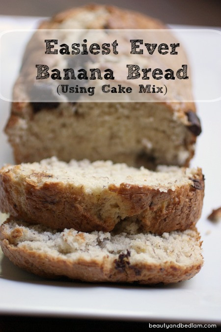Easy Banana Cake Recipe With Cake Mix
 Quick Banana Bread using cake mix Balancing Beauty and