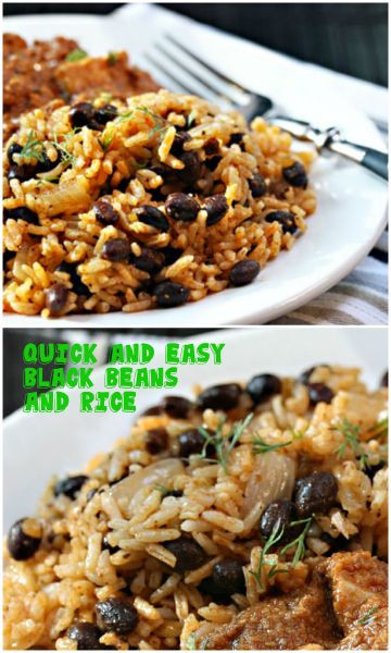 Easy Black Beans And Rice
 Quick and easy black beans and rice made with sofrito