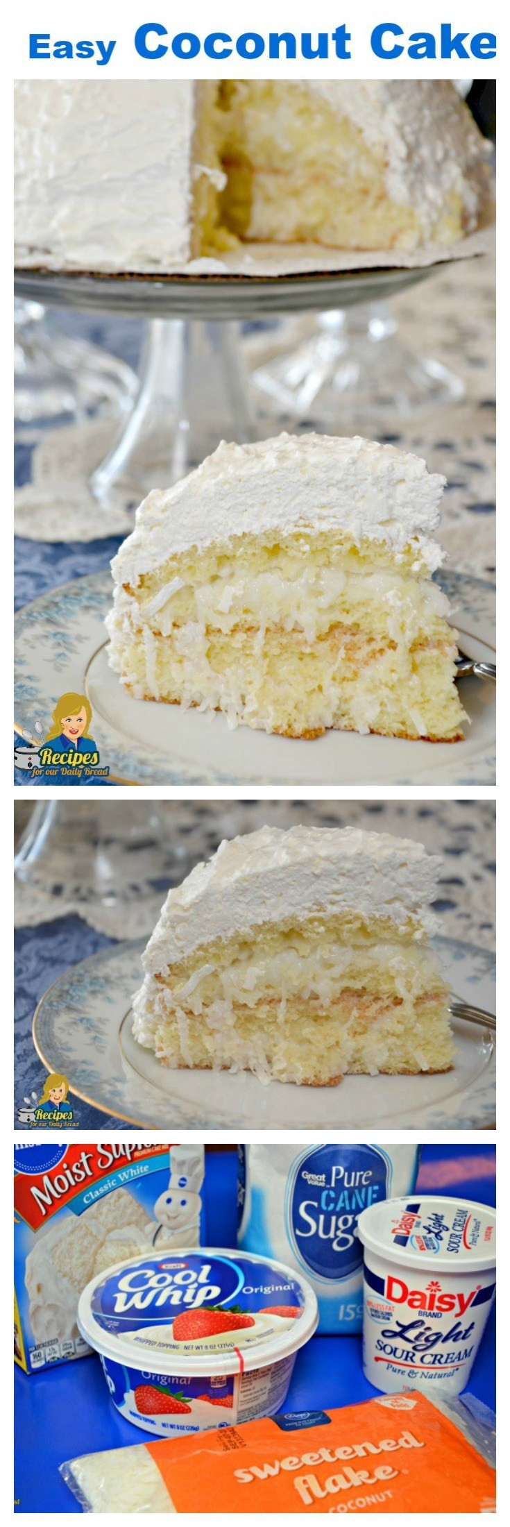 Easy Coconut Cake
 Easy Coconut Cake using 5 simple ingre nts