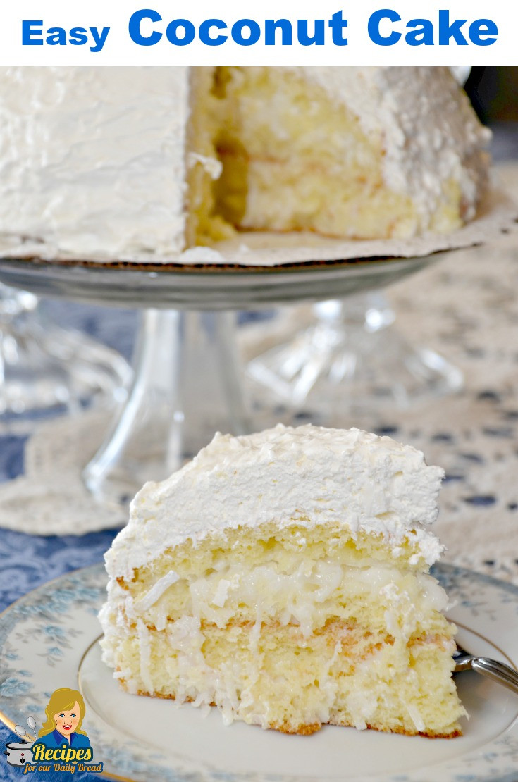 Easy Coconut Cake
 EASY COCONUT CAKE WITH 5 SIMPLE INGREDIENTS