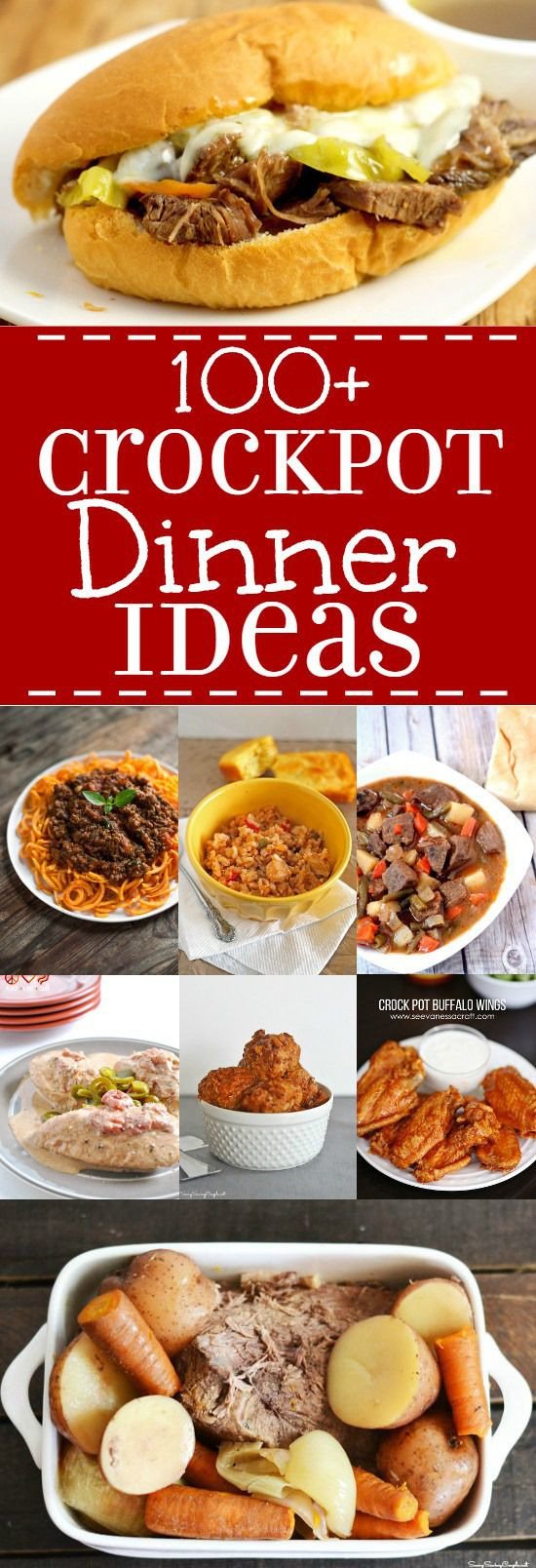 Easy Crockpot Dinners
 Over 100 easy and delicious Crock Pot Dinner Ideas with