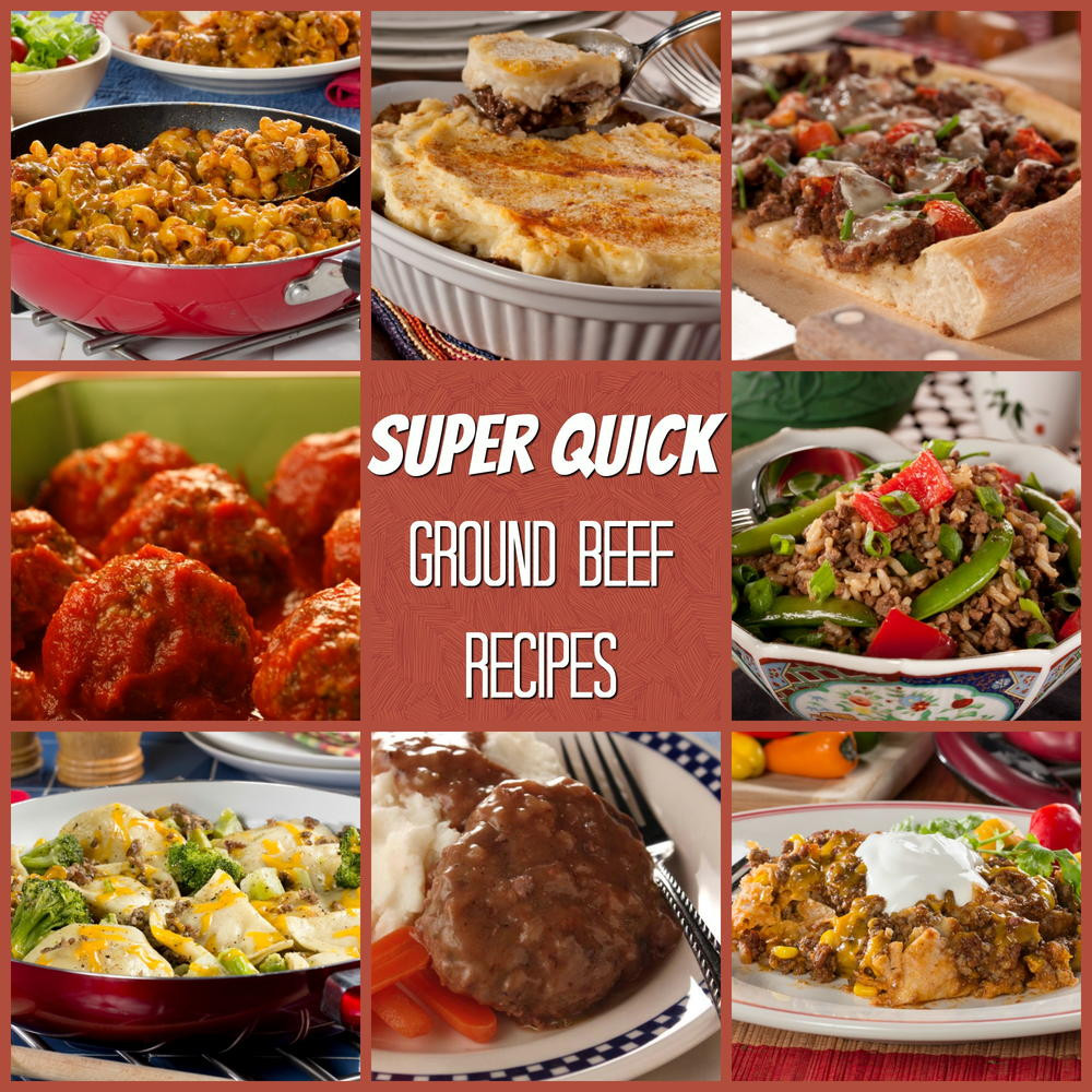 Easy Ground Beef Recipes
 Super Quick Ground Beef Recipes