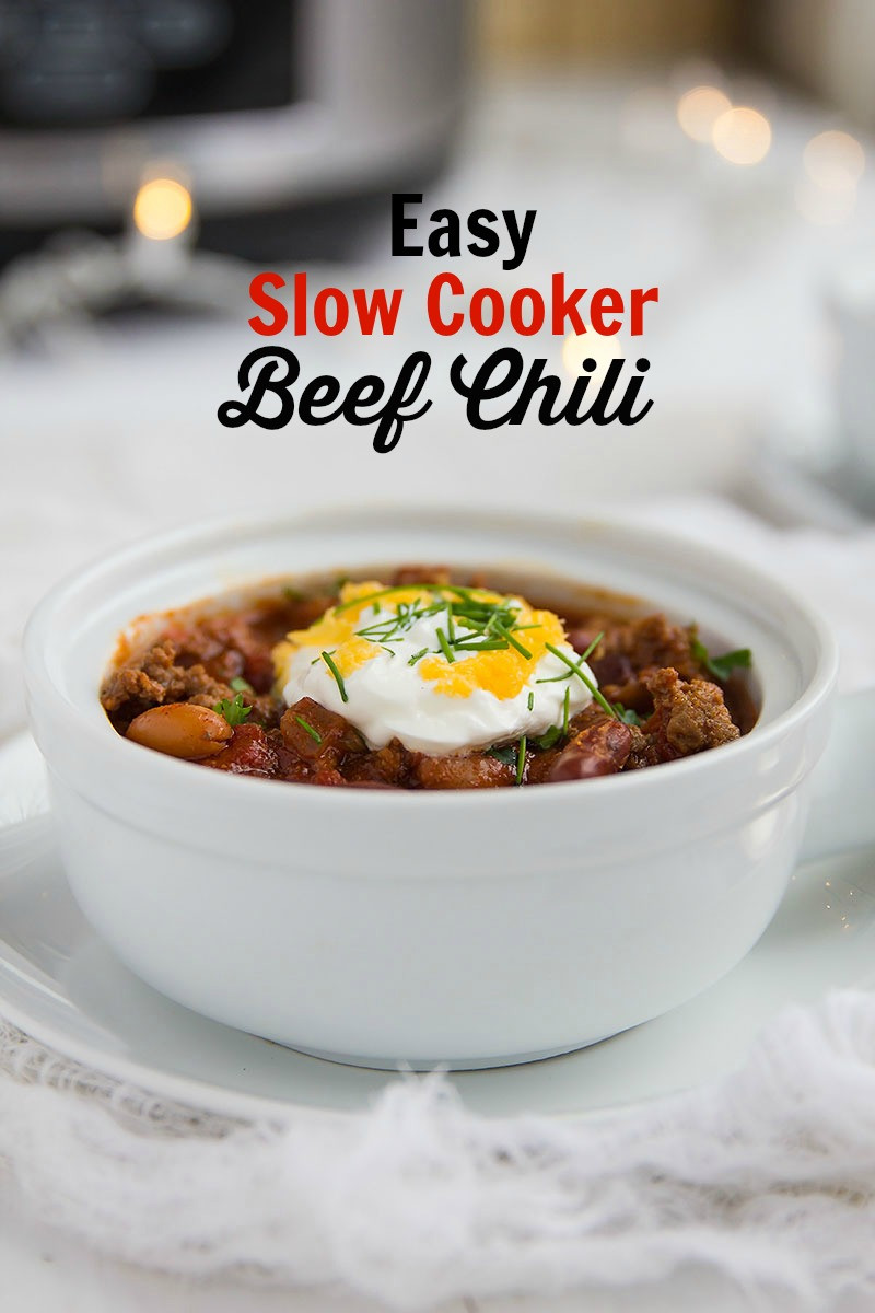 Easy Ground Beef Slow Cooker Recipes
 Easy Slow Cooker Beef Chili