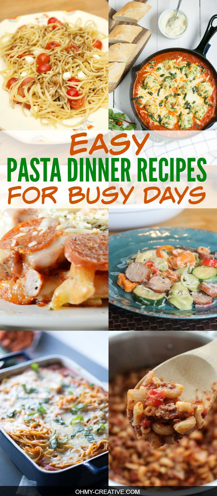 Easy Pasta Dinners Recipes
 Easy Pasta Dinner Recipes Oh My Creative