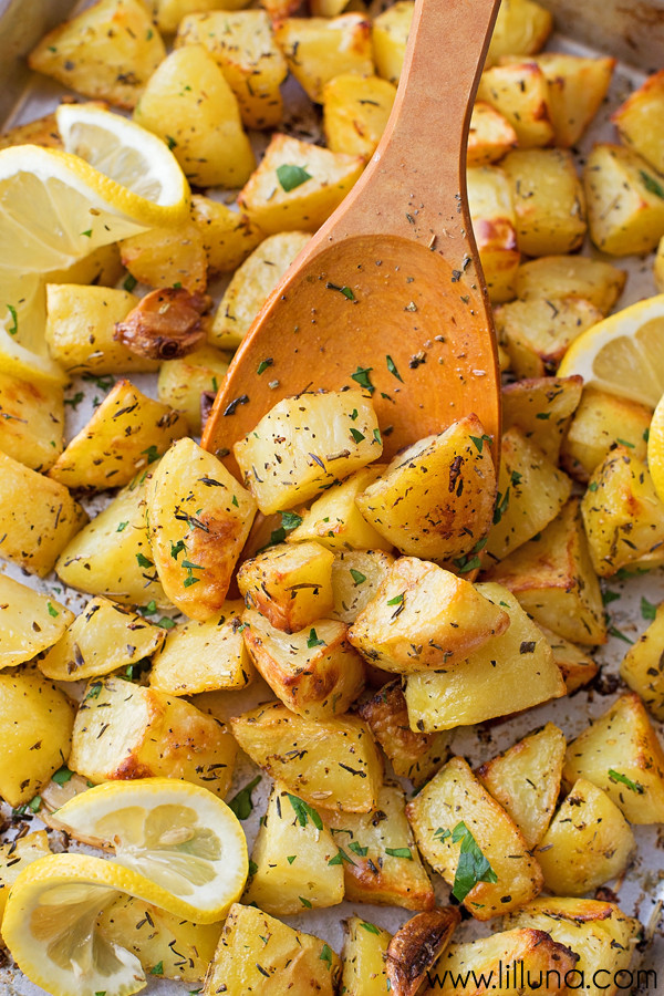 Easy Roasted Potatoes
 Easy Lemon Herb Roasted Potatoes Lil Luna