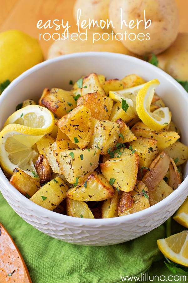 Easy Roasted Potatoes
 Easy Lemon Herb Roasted Potatoes Lil Luna