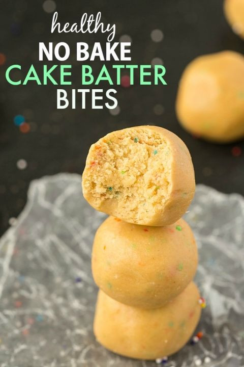 Easy Vegan Desserts No Bake
 Healthy No Bake Cake Batter Bites A quick easy and