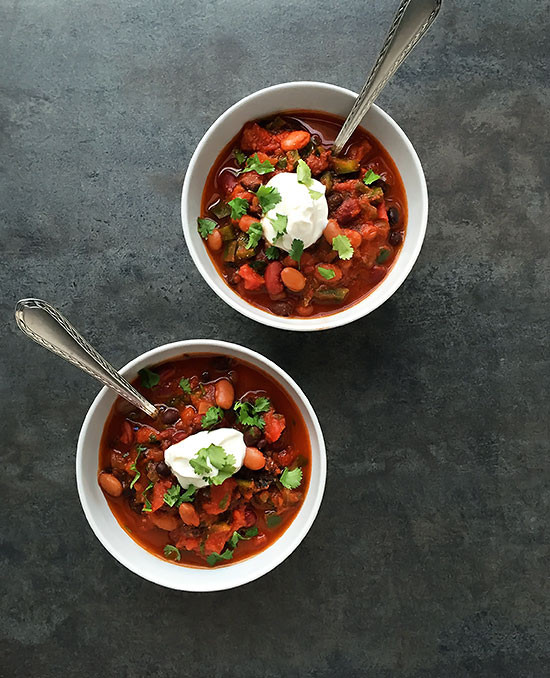 Easy Vegetarian Chili
 Easy Ve arian Chili Healthier Dishes