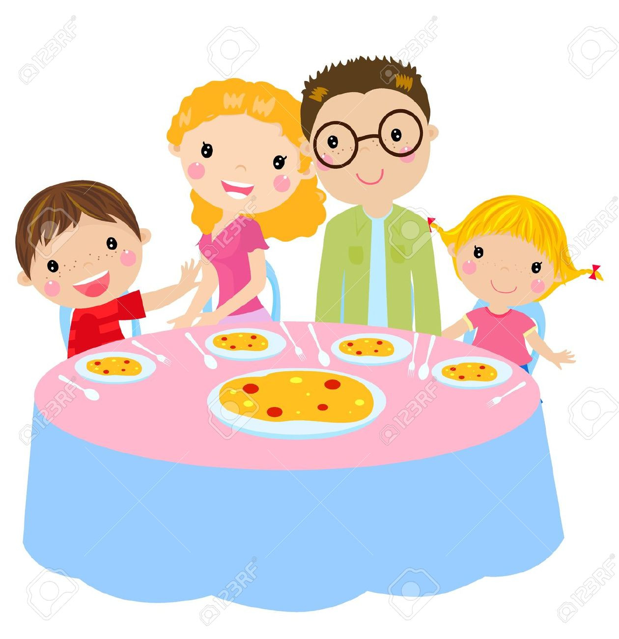 Eating Dinner Clipart
 Lunch clipart family lunch Pencil and in color lunch