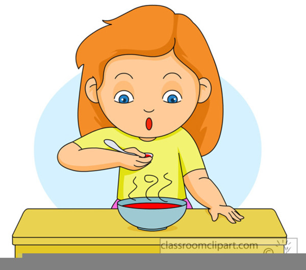 Eating Dinner Clipart
 Girl Eating Dinner Clipart