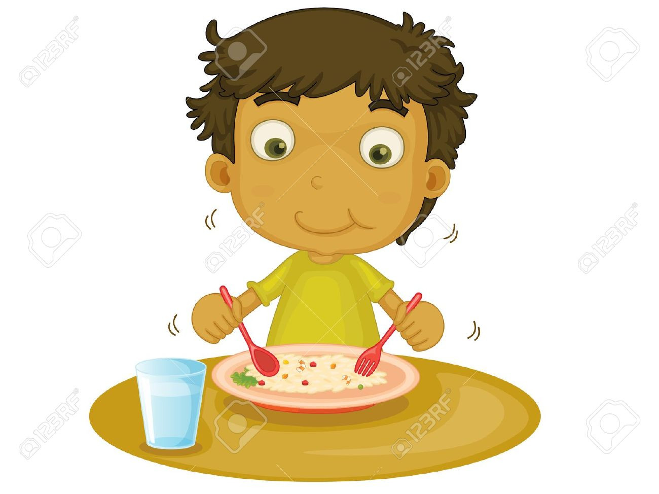 Eating Dinner Clipart
 Child Eating Breakfast Clipart – 101 Clip Art