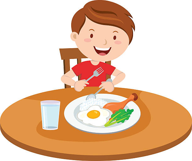 Eating Dinner Clipart
 Eating Clip Art Vector & Illustrations iStock