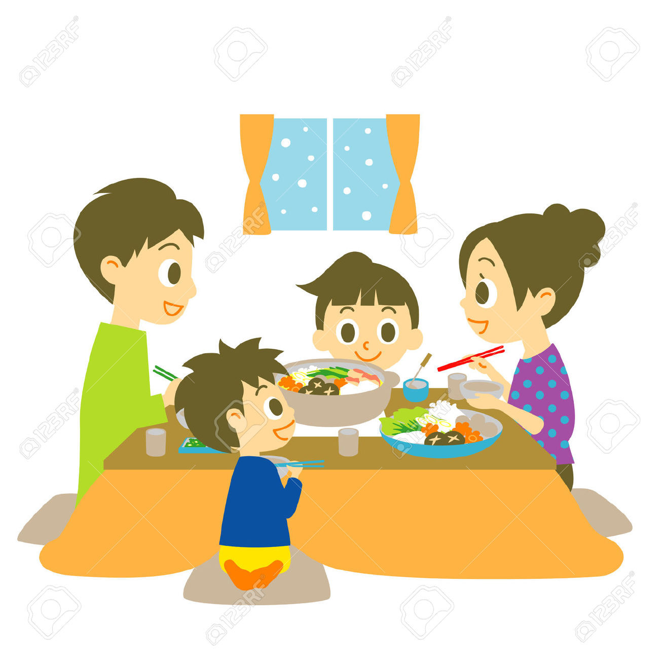 Eating Dinner Clipart
 Family Dinner Clipart – 101 Clip Art