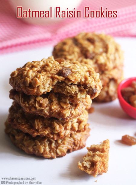 Eggless Oatmeal Cookies
 Eggless Oatmeal Raisin Cookies Recipe Sharmis Passions