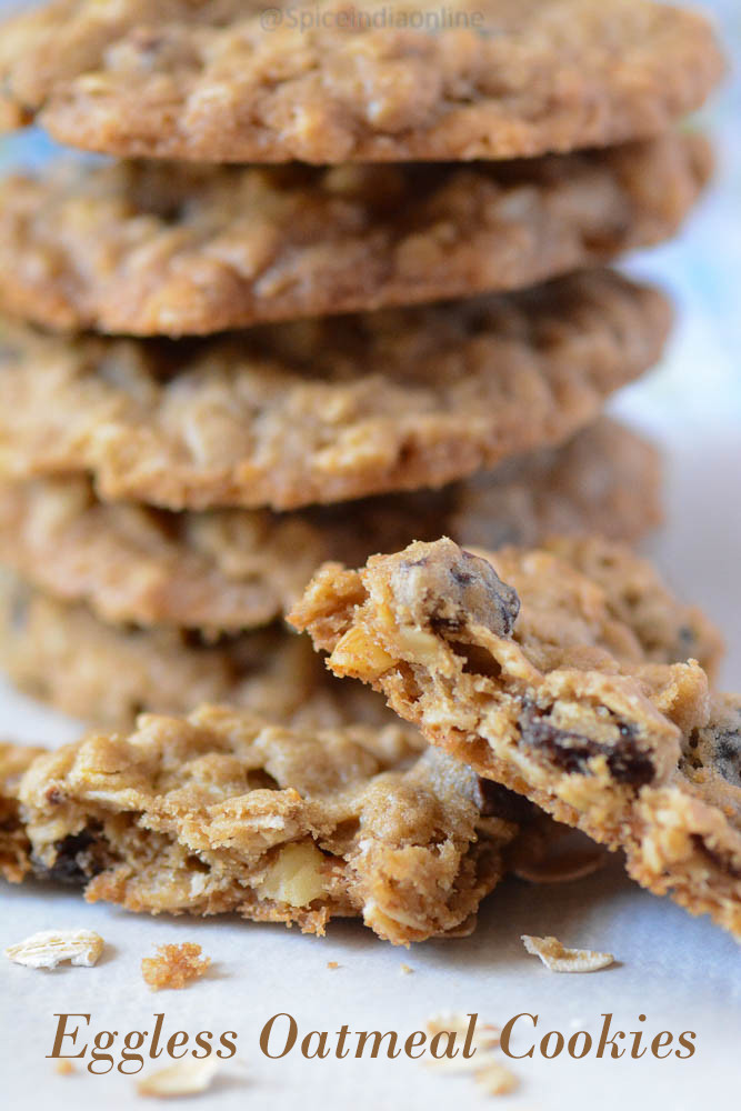 Eggless Oatmeal Cookies
 EGGLESS OATMEAL COOKIES — Spiceindiaonline