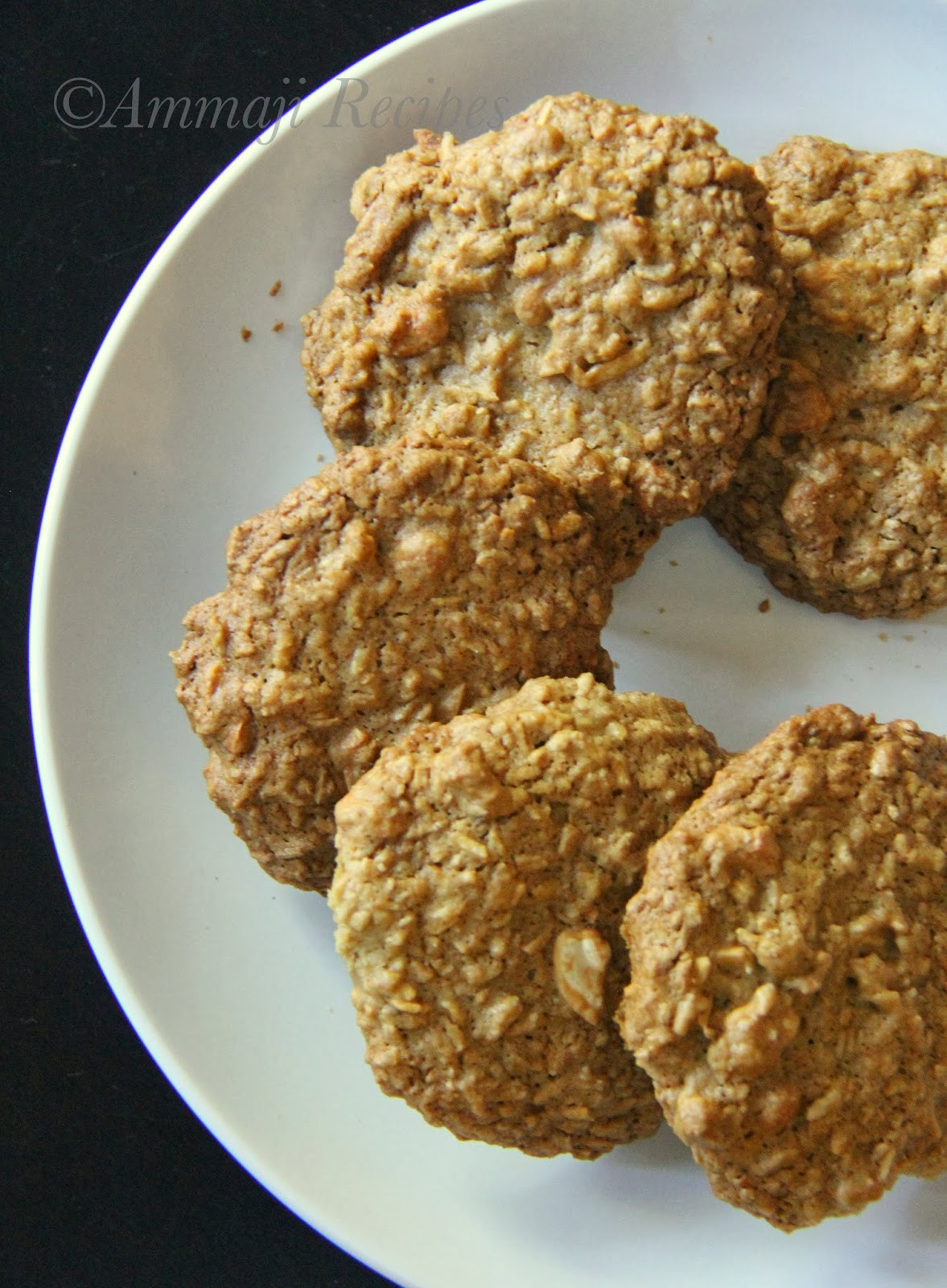 Eggless Oatmeal Cookies
 Eggless Cashew Oatmeal Cookies