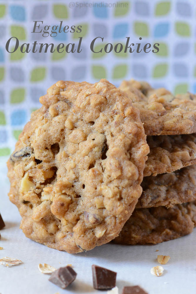 Eggless Oatmeal Cookies
 EGGLESS OATMEAL COOKIES — Spiceindiaonline