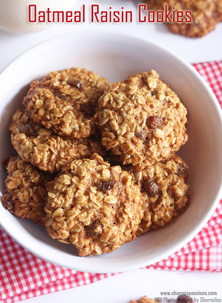 Eggless Oatmeal Cookies
 Eggless Oatmeal Raisin Cookies Recipe Sharmis Passions