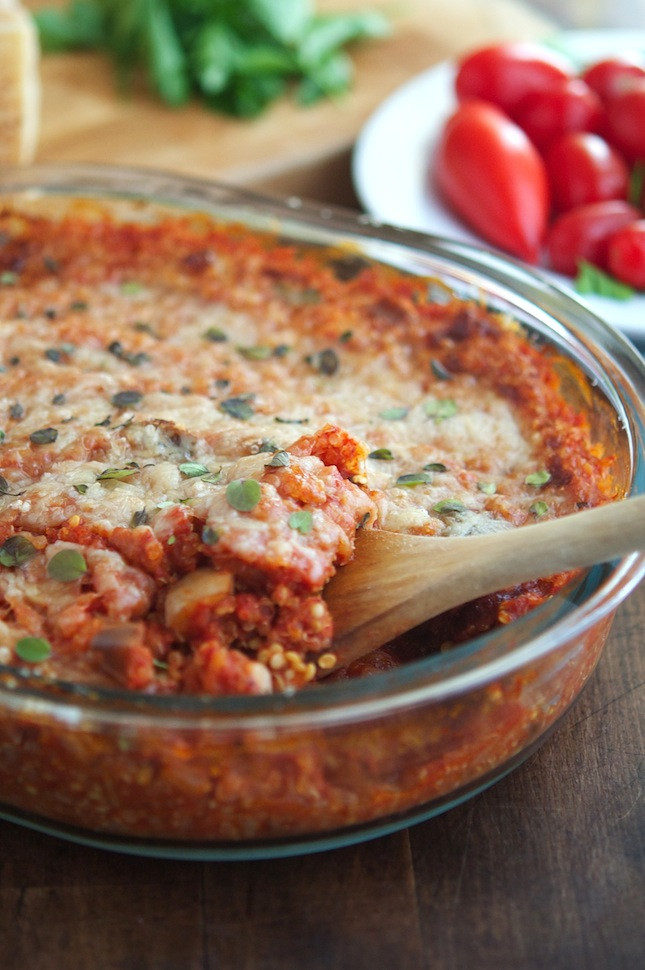 Eggplant Parmesan Casserole
 The Iron You Eggplant Parmesan Quinoa Casserole