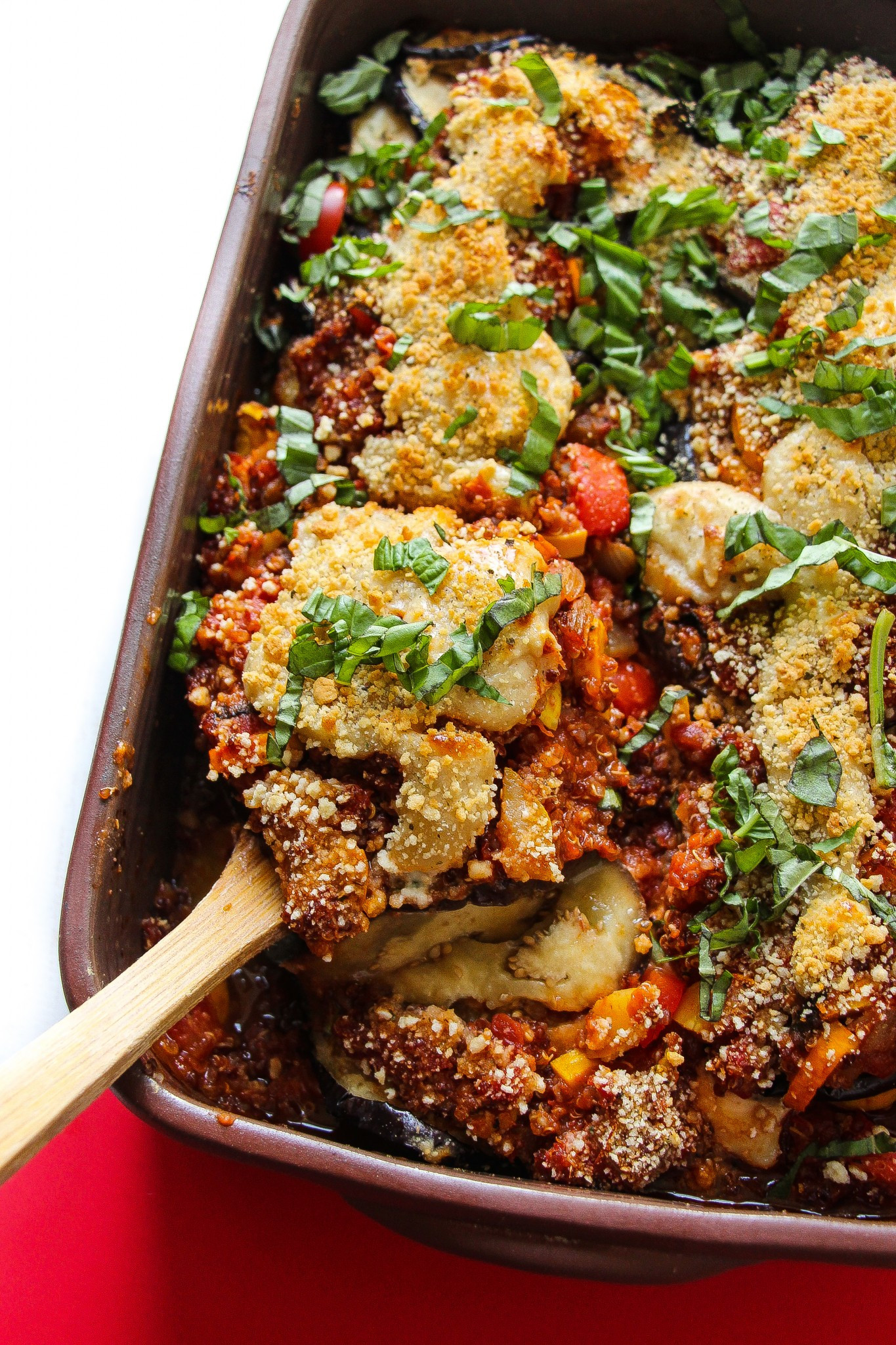 Eggplant Parmesan Casserole
 Vegan Eggplant Parmesan Bake Layers of Happiness