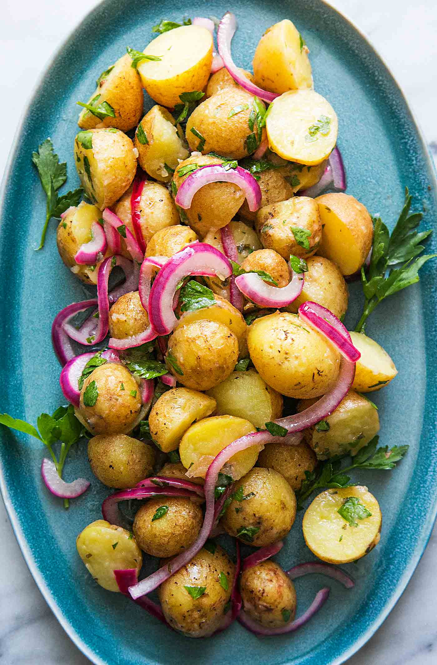 Fingerling Potato Recipes
 Fingerling Potatoes with Herb Vinaigrette Recipe