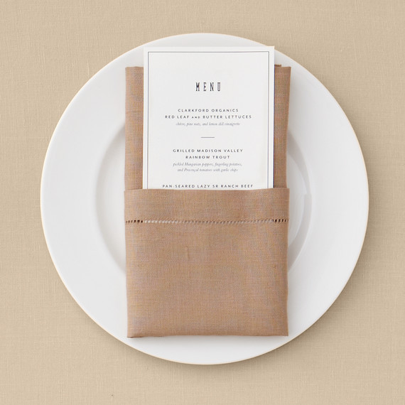 Folded Dinner Napkin
 Pocket Napkin Fold