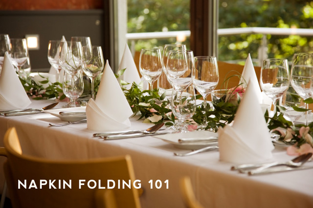 Folded Dinner Napkin
 Napkin Folding 101 Aunt Peaches