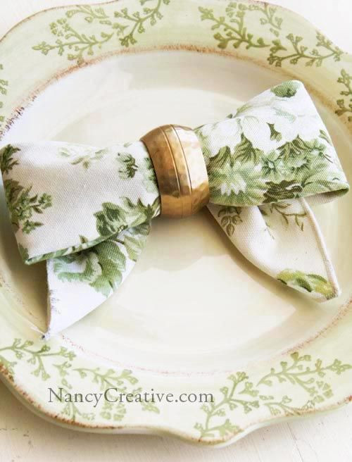 Folded Dinner Napkin
 Directions for Bow Folded Napkin Love this Dinner ware ad