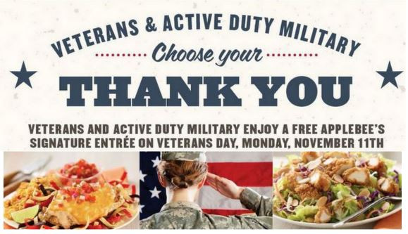 Free Dinners On Veterans Day
 2013 Veterans Day Freebie Free Meal at Applebee s for