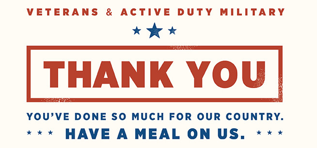 Free Dinners On Veterans Day
 Applebee s Free Meal for Veterans and Active Duty Military