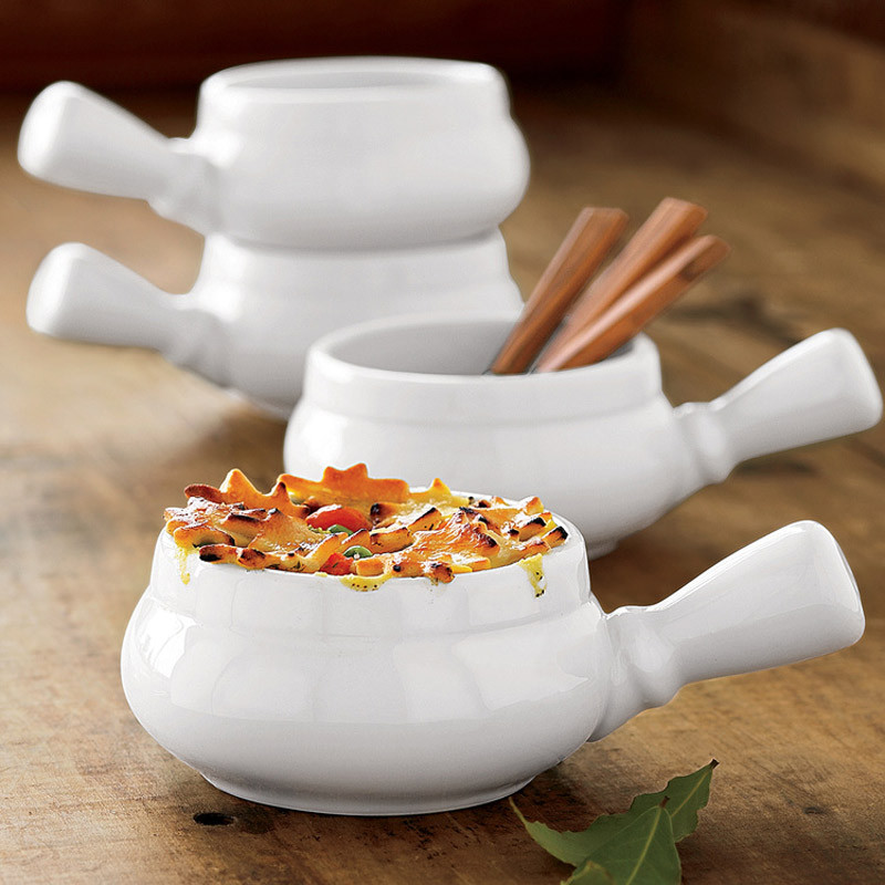 French Onion Soup Bowls
 White French ion Soup Bowls With Handles The Green Head