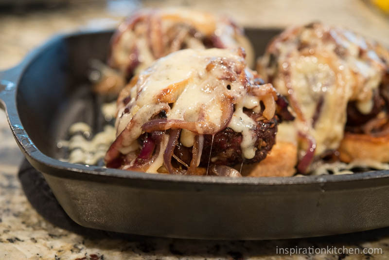 French Onion Soup Burger
 French ion Soup Open Faced Burger Inspiration Kitchen