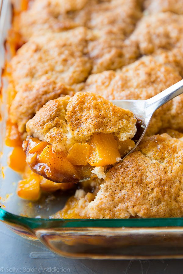 Fresh Peaches Dessert Recipes Fresh Peach Cobbler Sallys Baking Addiction