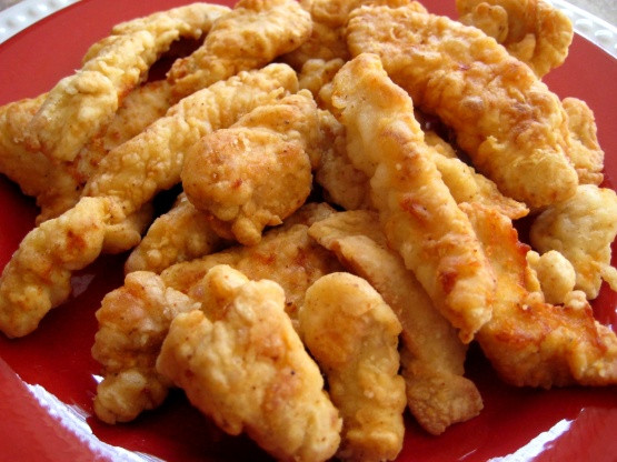 Fried Chicken Tenders
 pan fried chicken strips