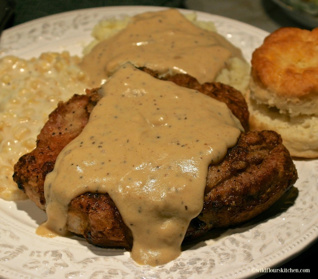 Fried Pork Chops And Gravy
 Southern Fried Pork Chops with Country Gravy Wildflour s