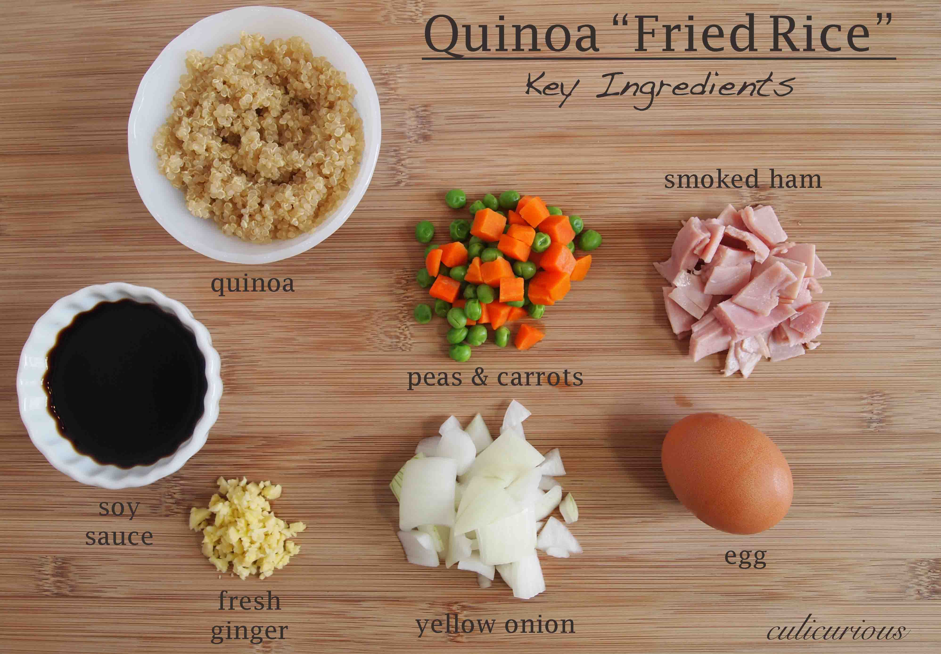 Fried Rice Ingredients
 Quinoa "Fried Rice" Recipe