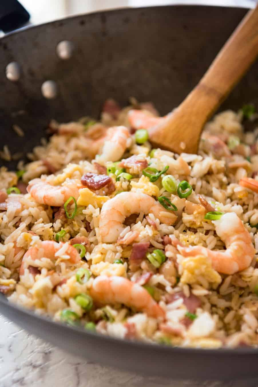 Fried Rice Ingredients
 Chinese Fried Rice with Shrimp Prawns